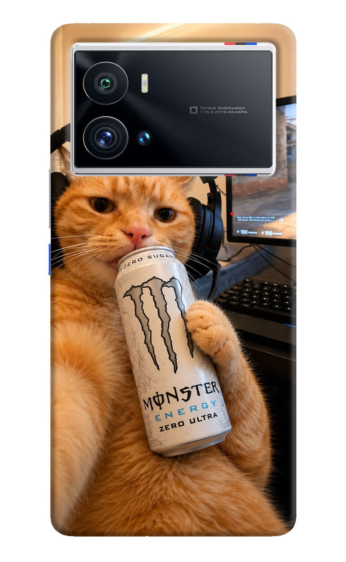 Gamer Cat Energy iQOO 9 Pro 5G Back Cover