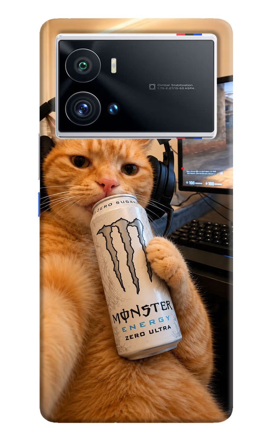 Gamer Cat Energy iQOO 9 Pro 5G Back Cover, Hard case