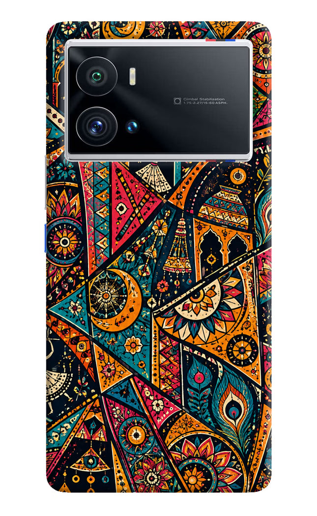 Folk Print iQOO 9 Pro 5G Hard Case Back Cover by Casekaro