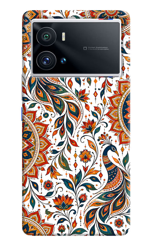 White Mayura iQOO 9 Pro 5G Hard Case Back Cover by Casekaro