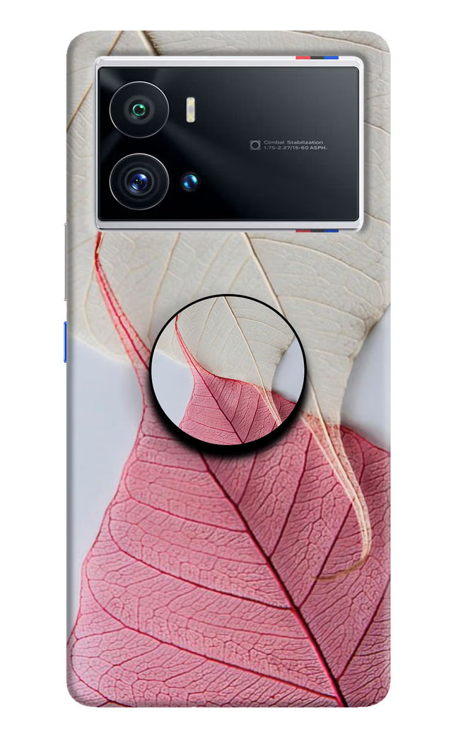White Pink Leaf iQOO 9 Pro 5G Pop Case by Casekaro