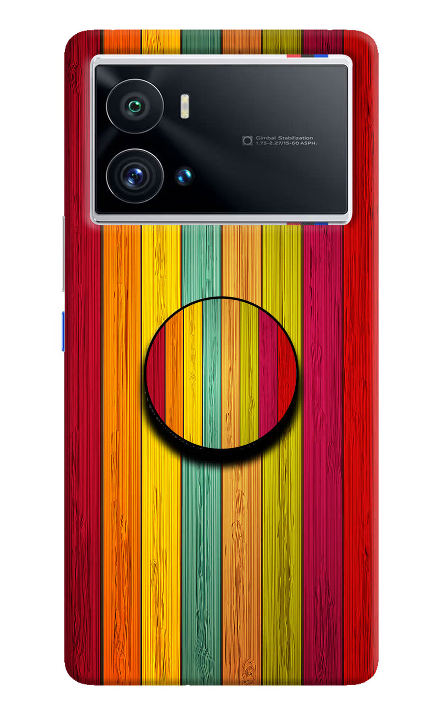 Multicolor Wooden iQOO 9 Pro 5G Pop Case, Hard case