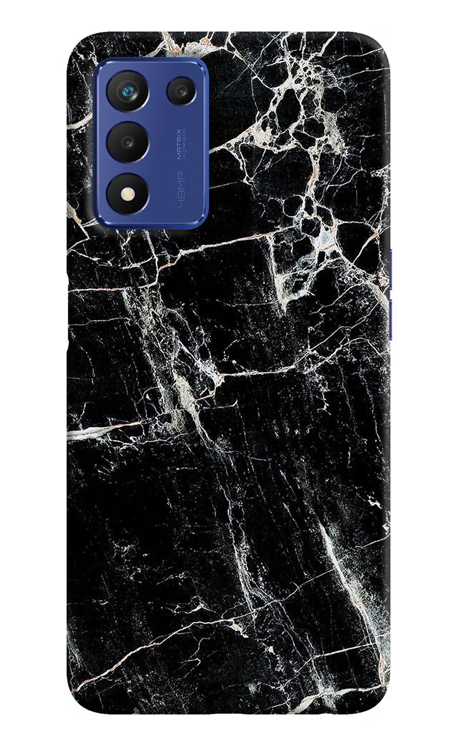 Black Marble Texture Realme 9 SE Back Cover, Hard case