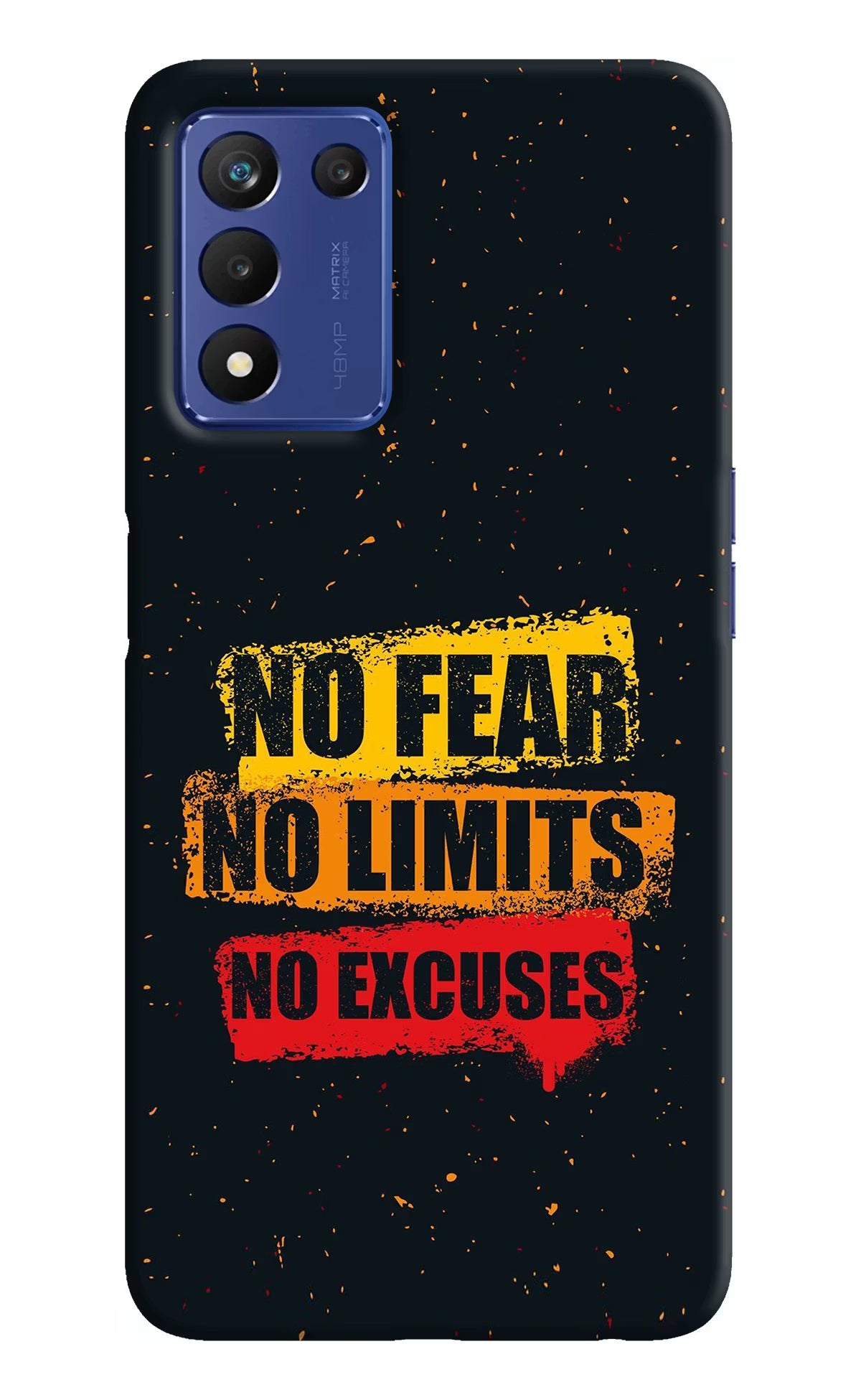 No Fear No Limits No Excuse Realme 9 SE Hard Case Back Cover by Casekaro