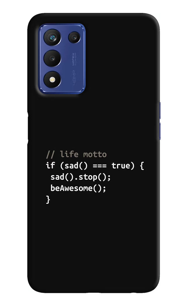 Life Motto Code Realme 9 SE Hard Case Back Cover by Casekaro