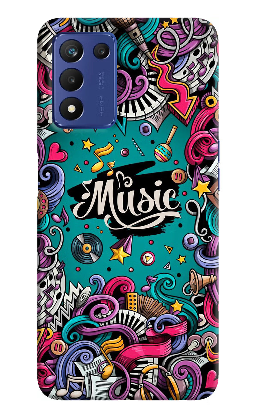 Music Graffiti Realme 9 SE Back Cover, Hard case