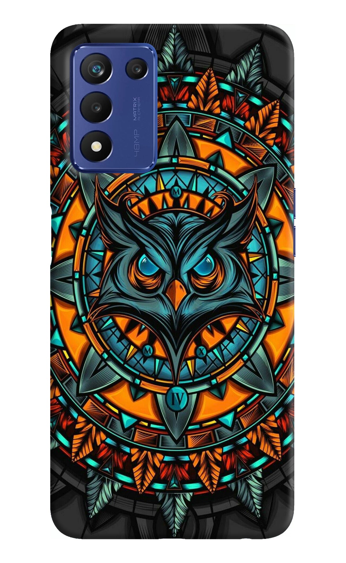 Angry Owl Art Realme 9 SE Back Cover