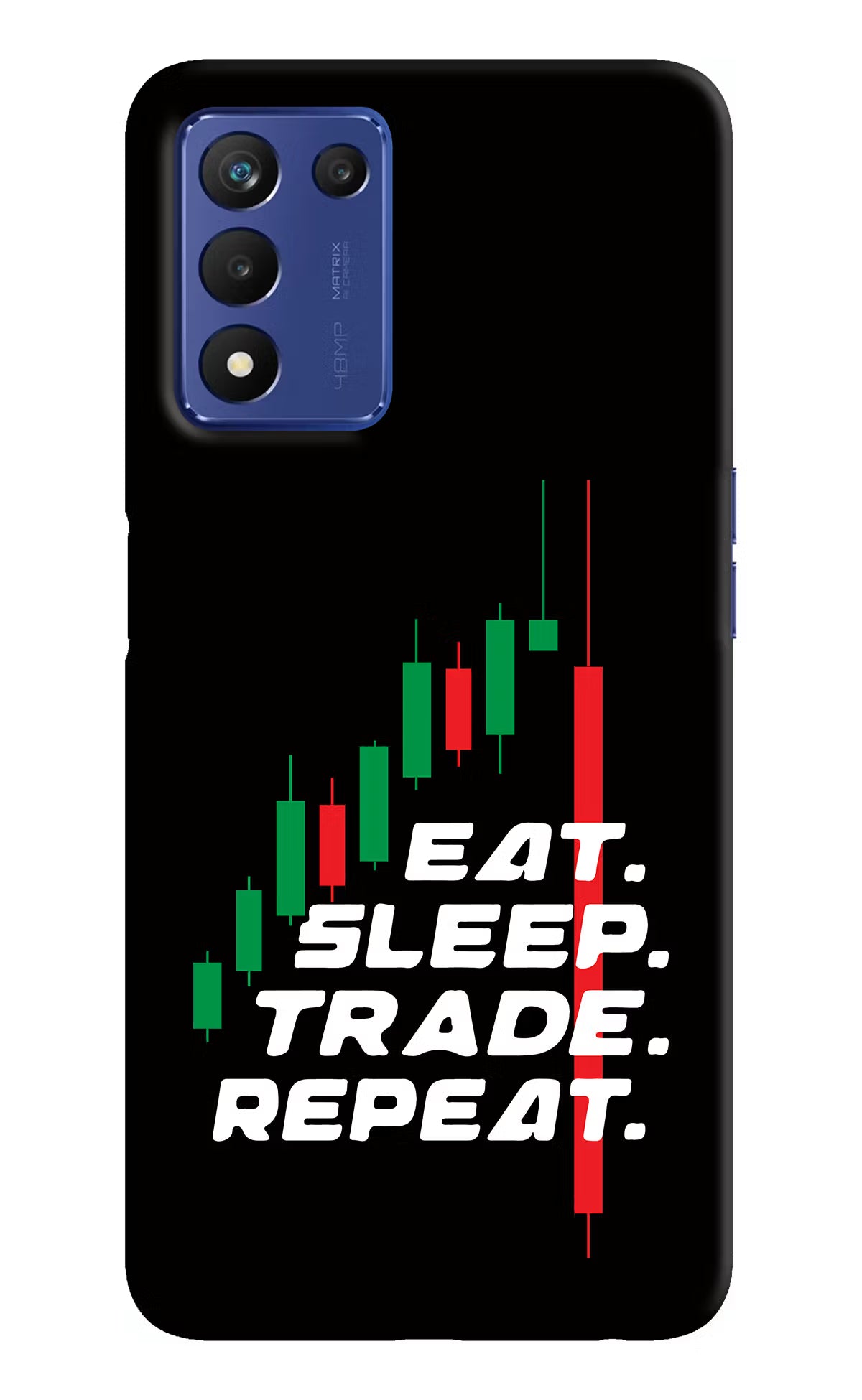 Eat Sleep Trade Repeat Realme 9 SE Hard Case Back Cover by Casekaro