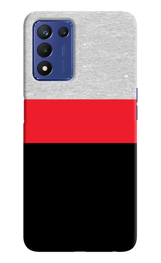 Tri Color Pattern Realme 9 SE Hard Case Back Cover by Casekaro