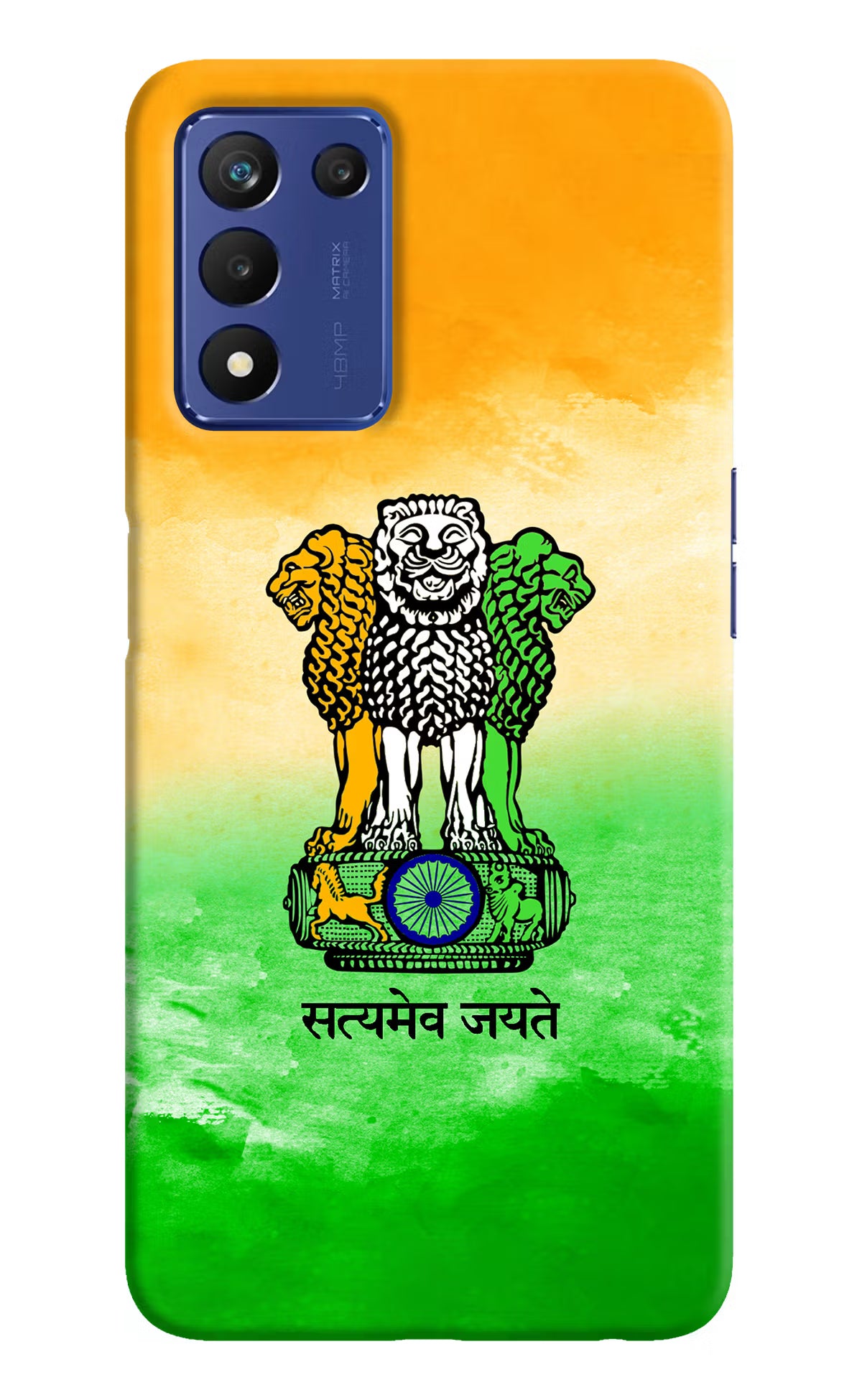 Satyamev Jayate Flag Realme 9 SE Hard Case Back Cover by Casekaro