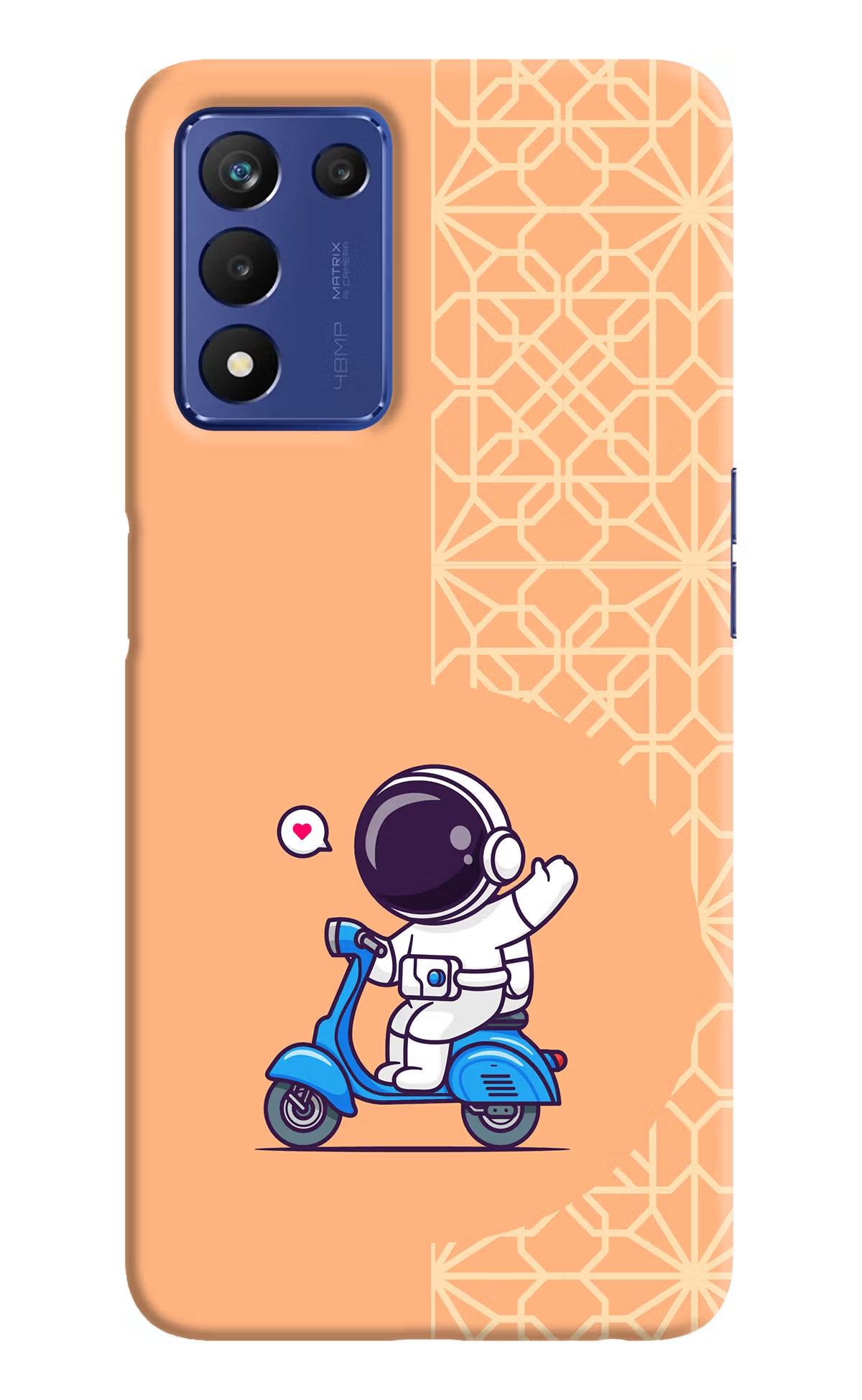 Cute Astronaut Riding Realme 9 SE Hard Case Back Cover by Casekaro