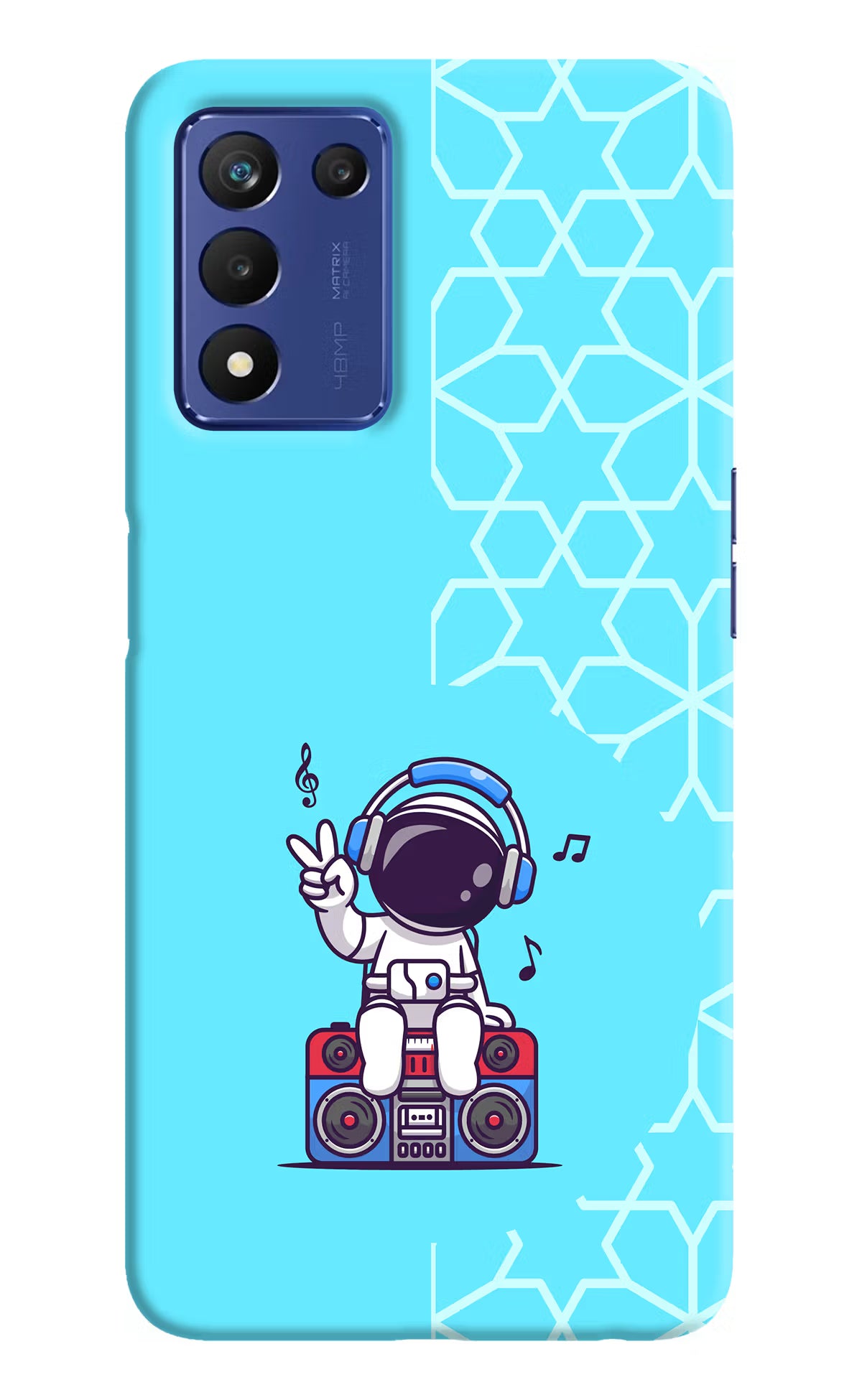 Cute Astronaut Chilling Realme 9 SE Hard Case Back Cover by Casekaro