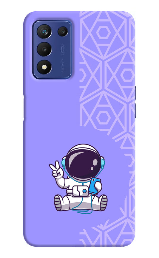 Cute Astronaut Chilling Realme 9 SE Hard Case Back Cover by Casekaro