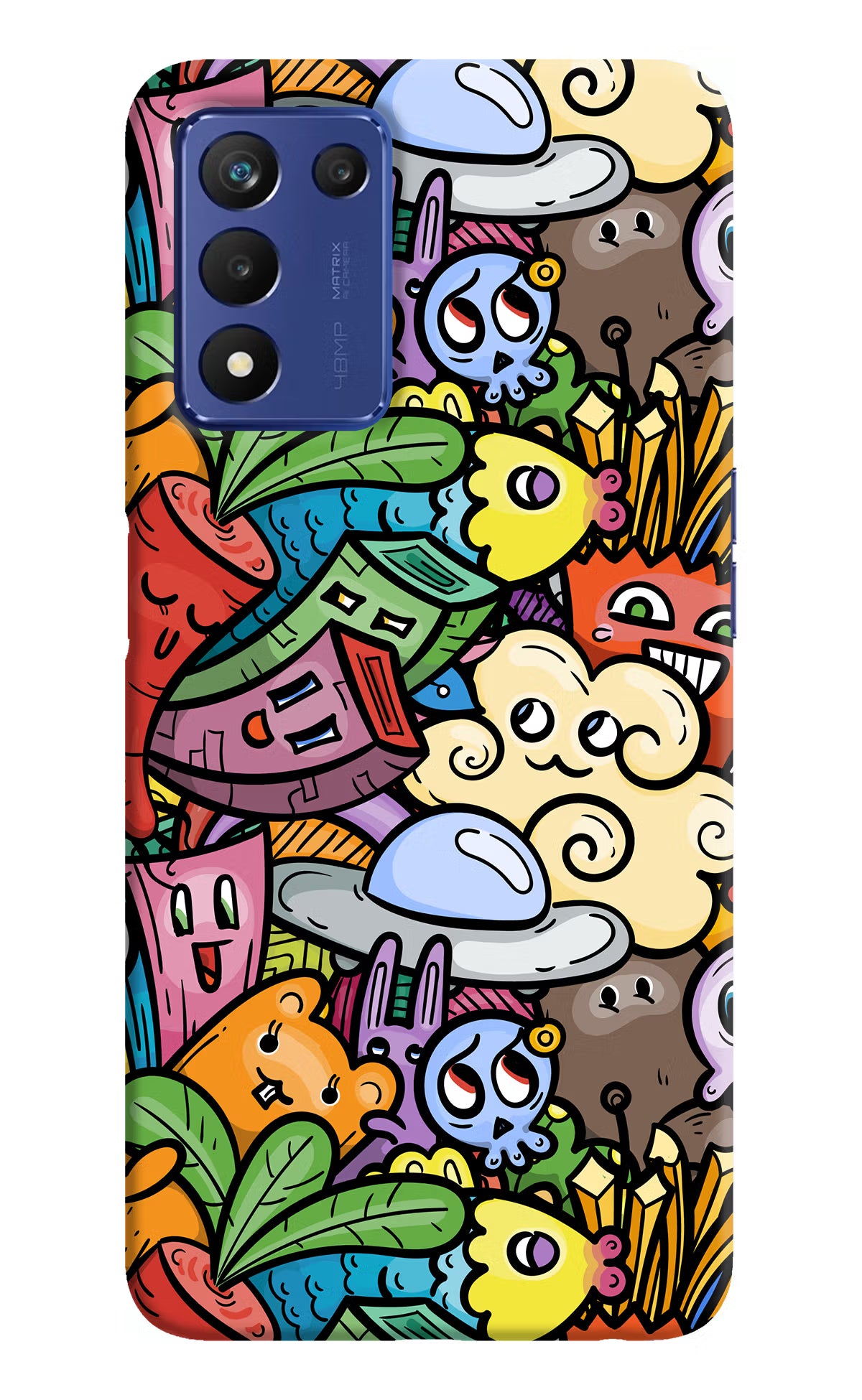 Veggie Doodle Realme 9 SE Hard Case Back Cover by Casekaro