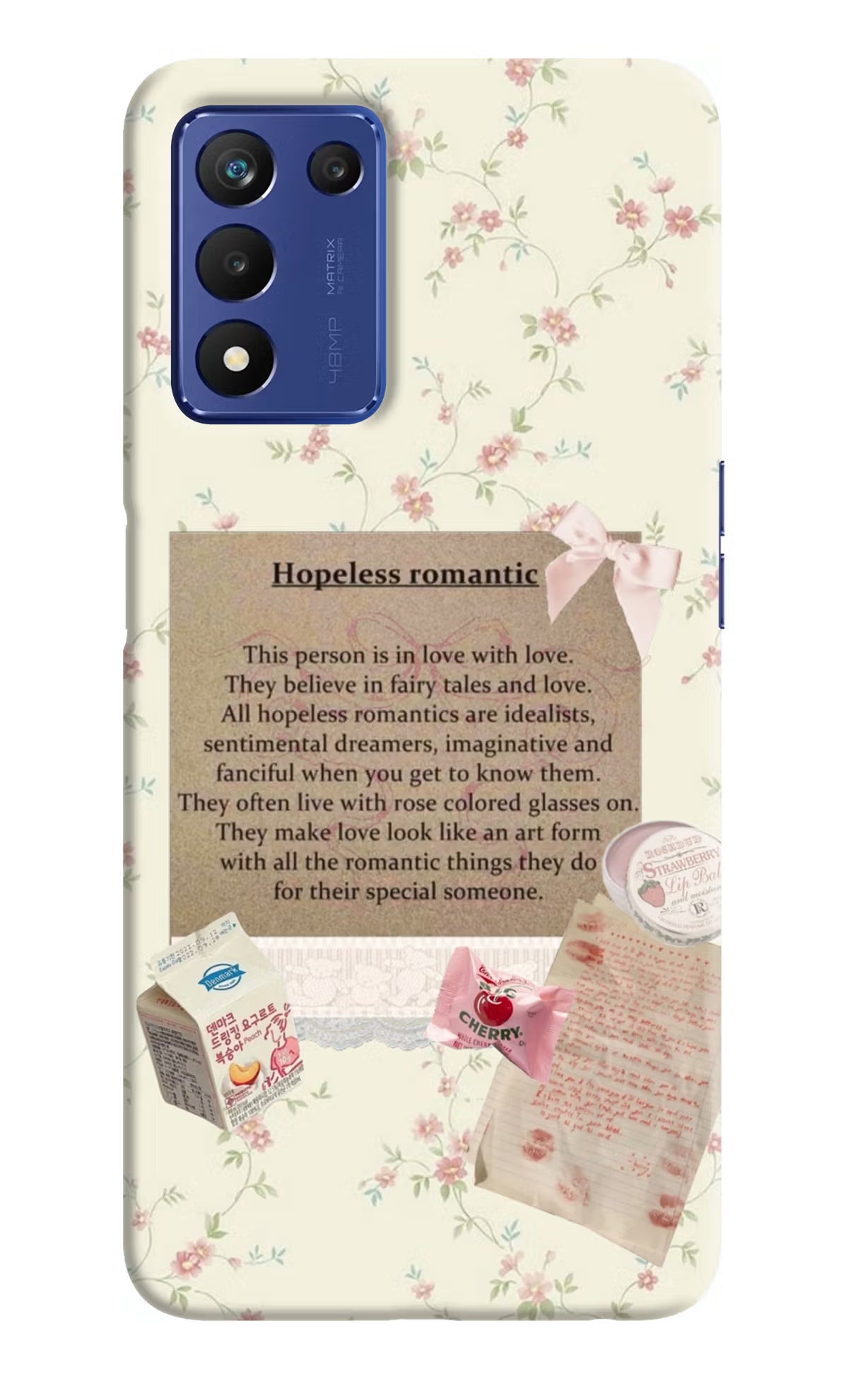 Hopeless Romantic Realme 9 SE Hard Case Back Cover by Casekaro