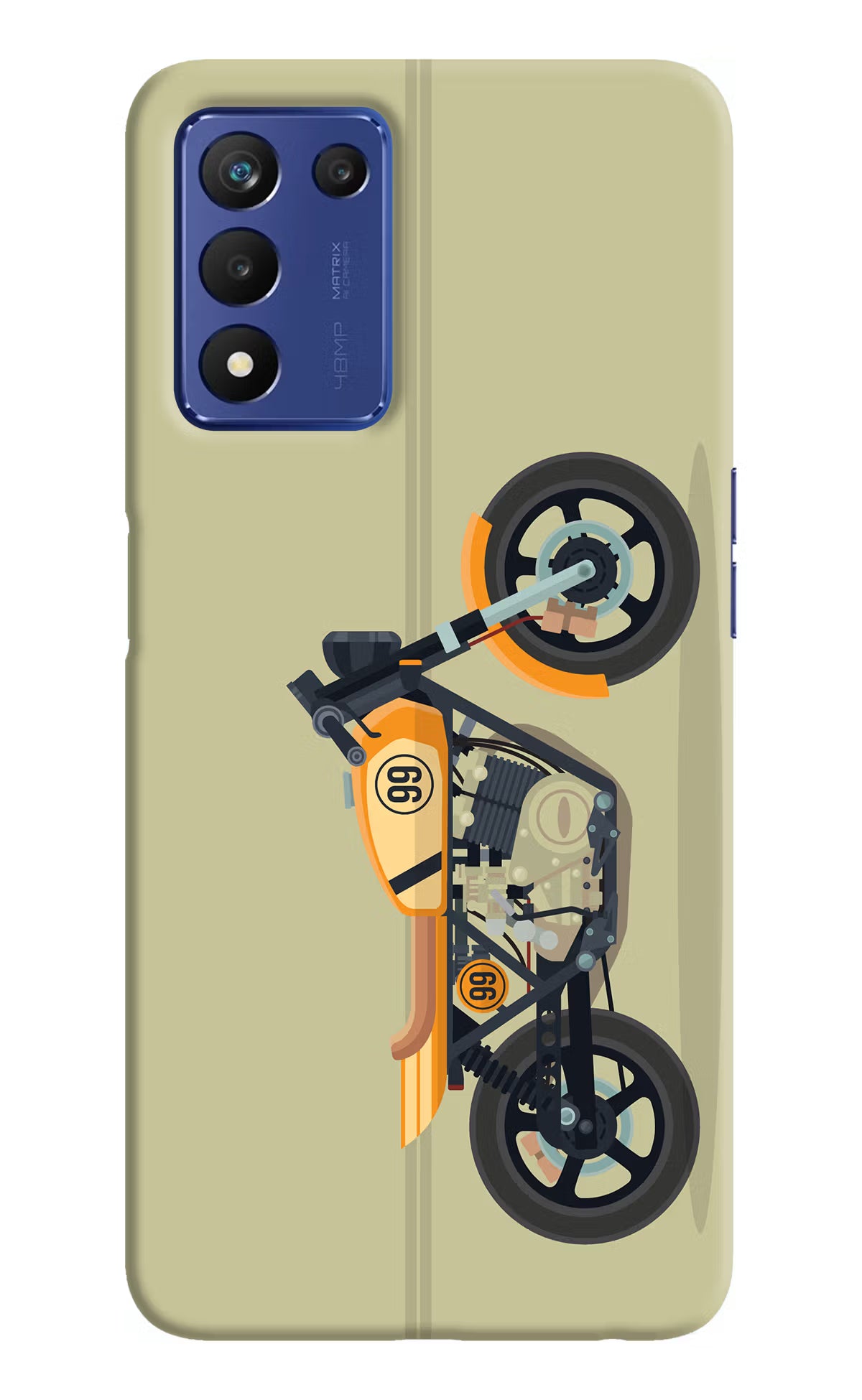 Vertical Speedster Realme 9 SE Hard Case Back Cover by Casekaro