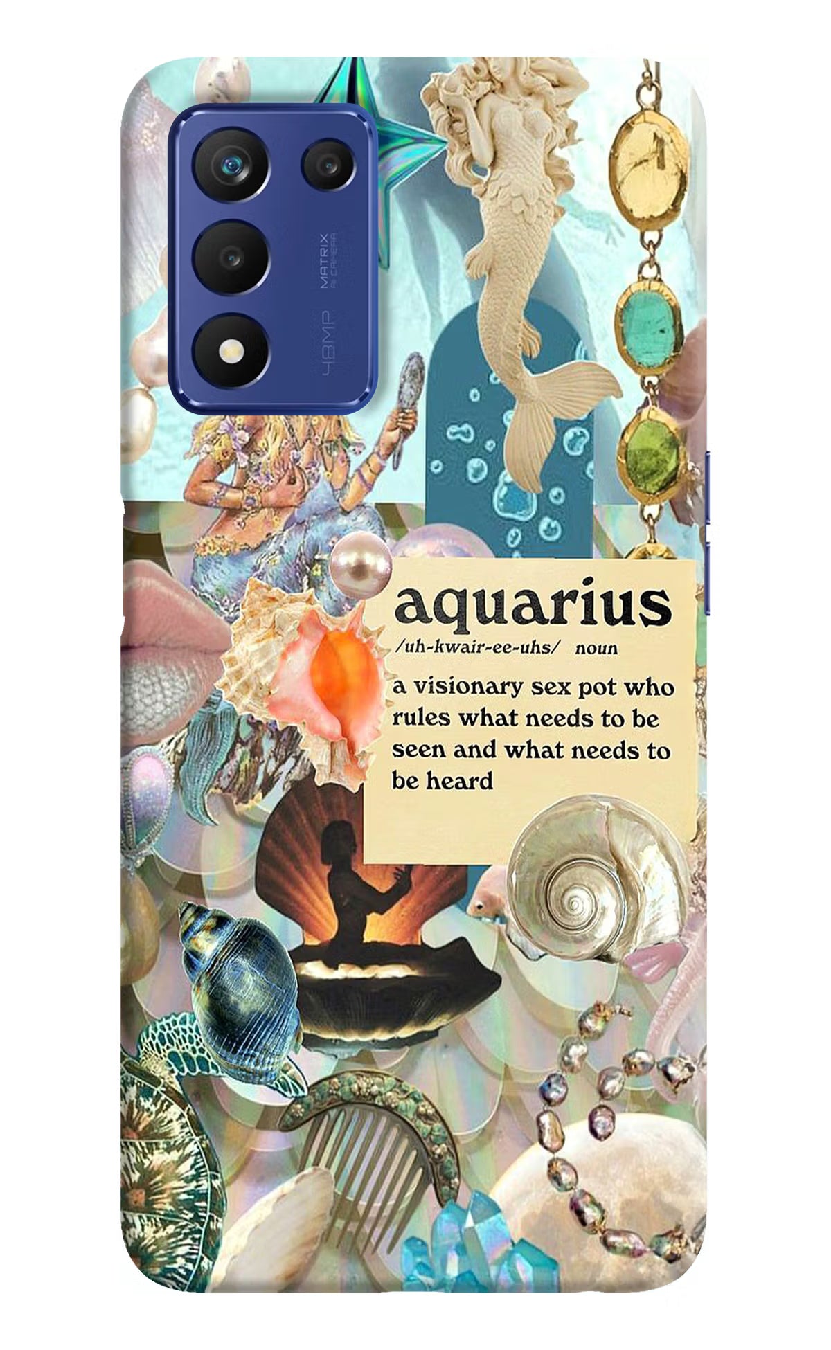 Aquarius Zodiac Realme 9 SE Hard Case Back Cover by Casekaro