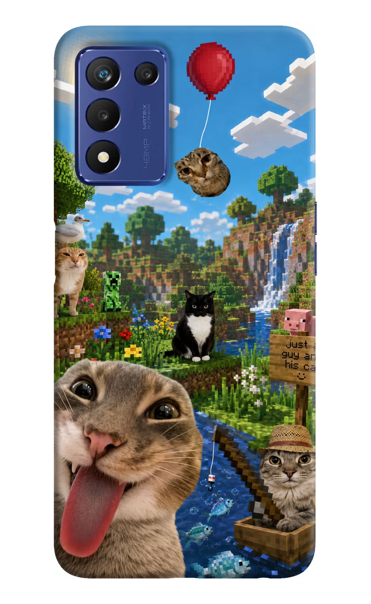 Minecraft Cat Chaos Realme 9 SE Back Cover