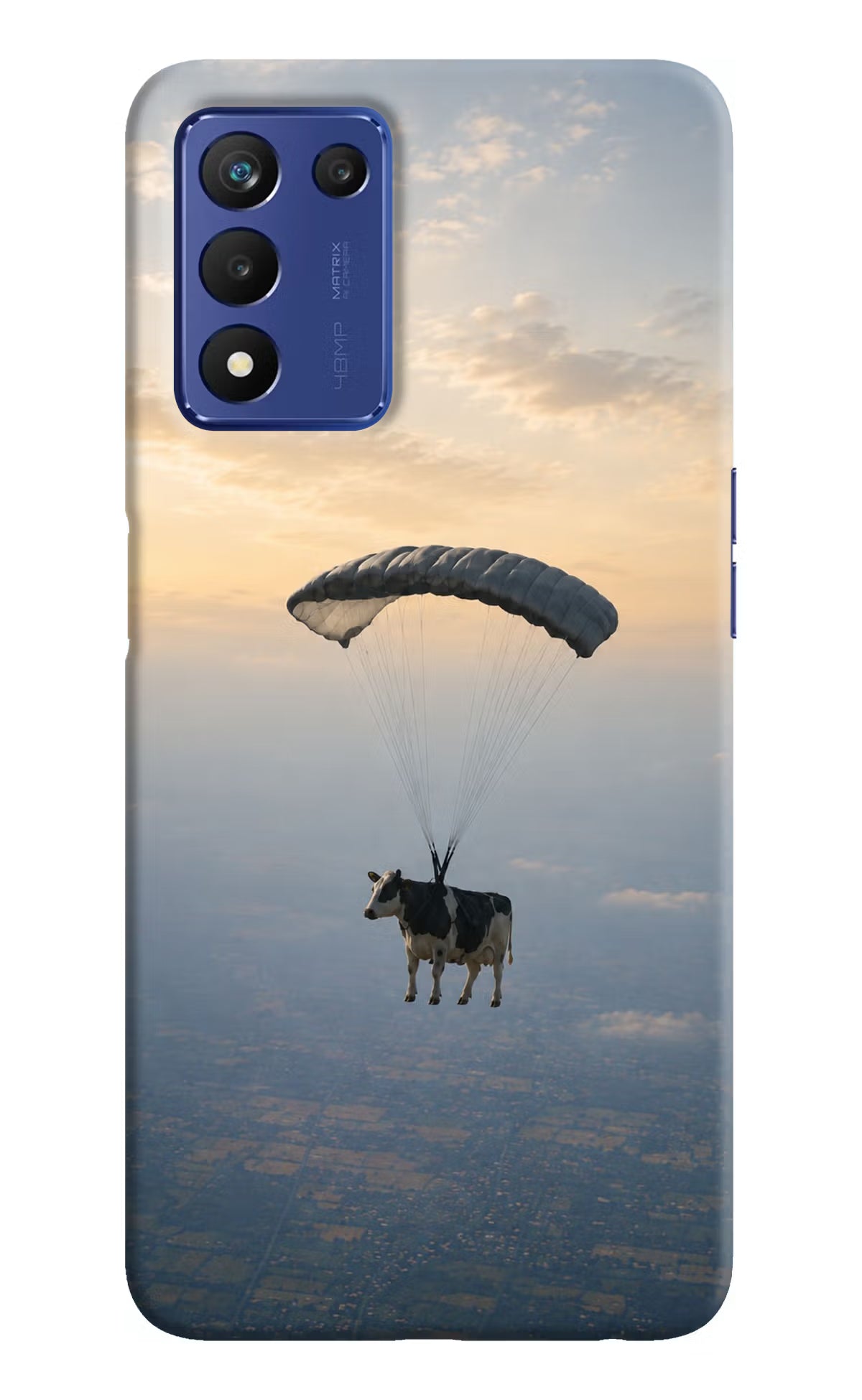 Skydiving Cow Realme 9 SE Back Cover