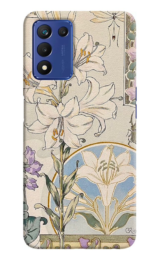 White Lily Realme 9 SE Hard Case Back Cover by Casekaro