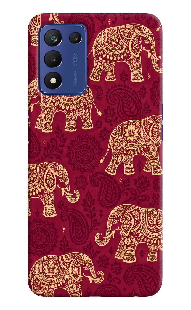 Maroon Elephant Realme 9 SE Hard Case Back Cover by Casekaro