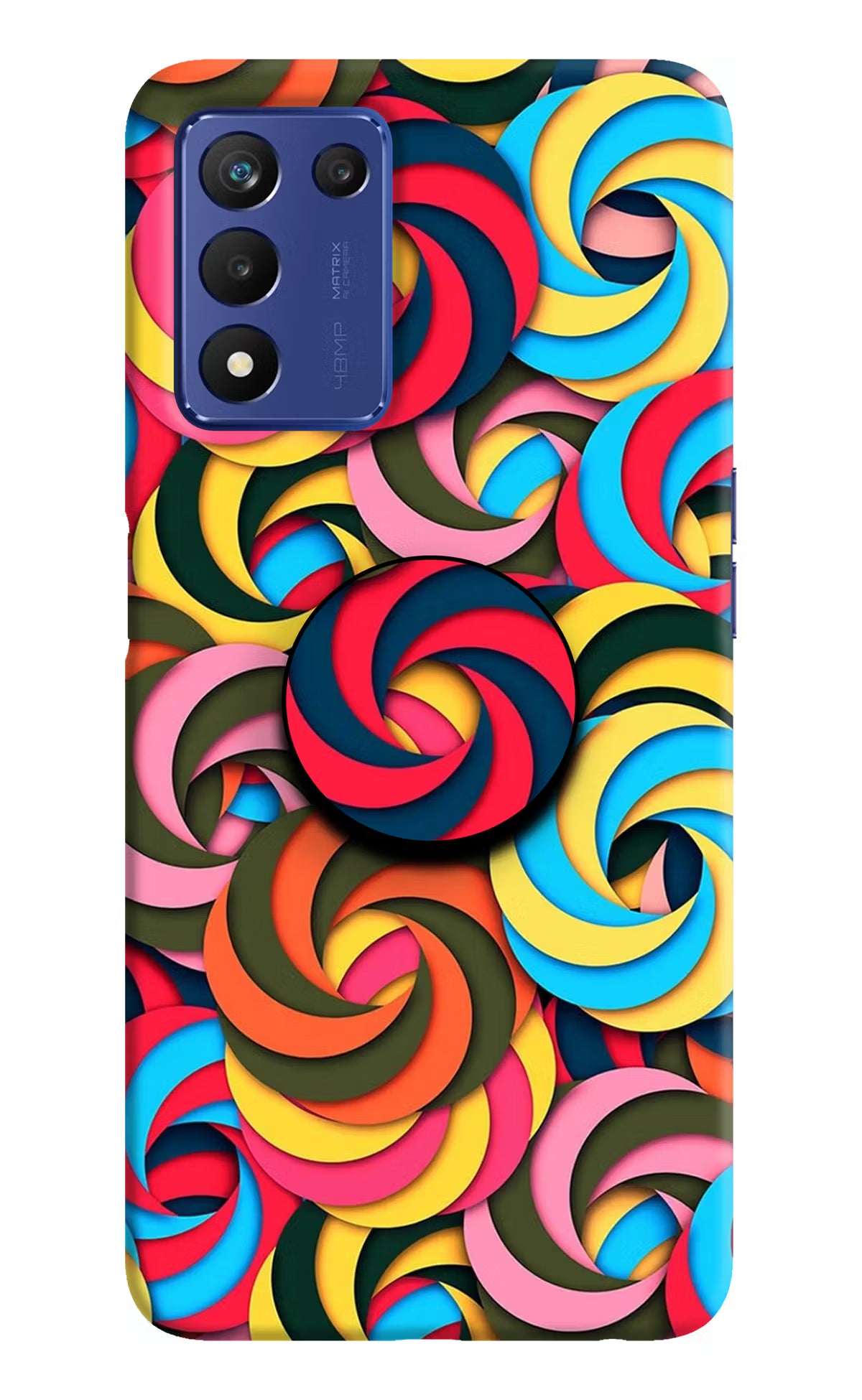 Spiral Pattern Realme 9 SE Pop Case by Casekaro