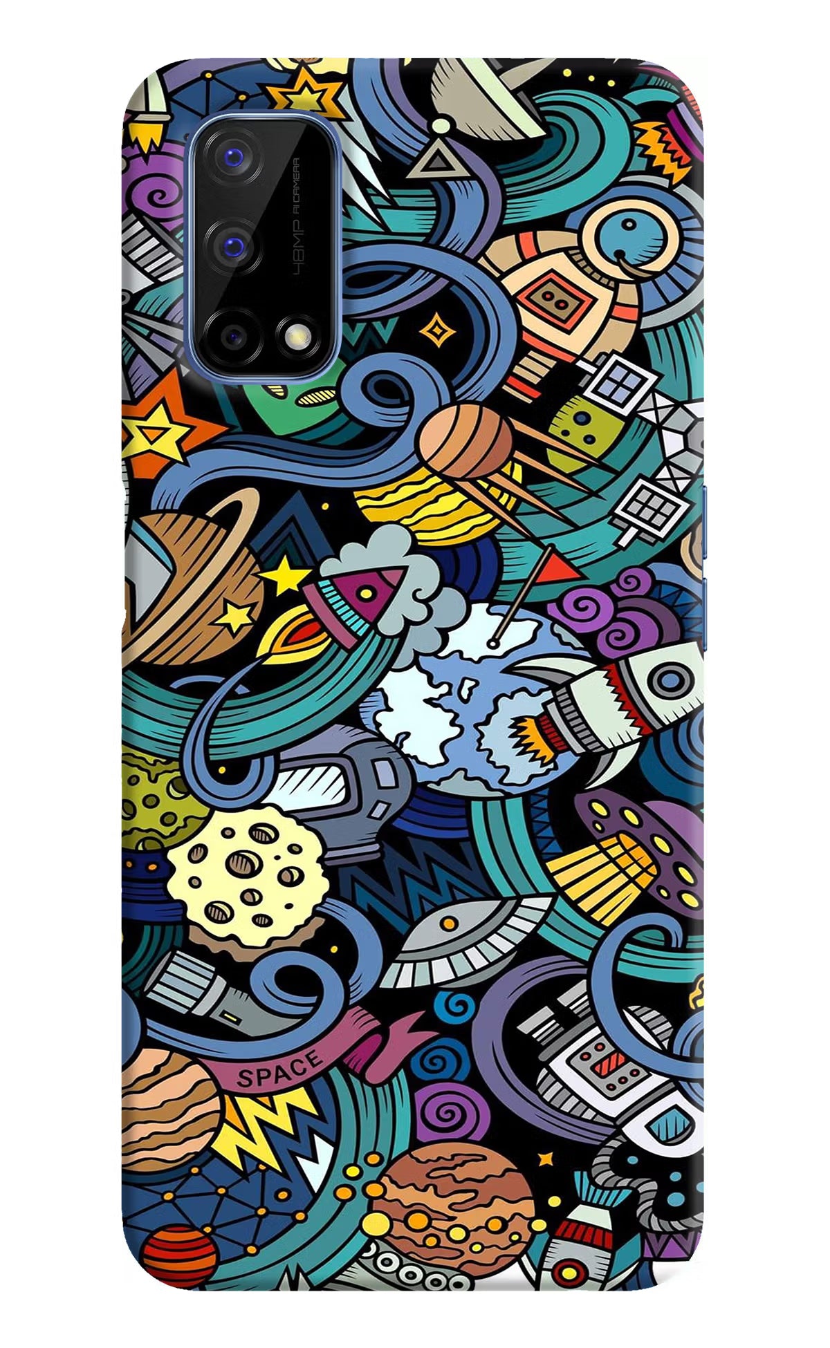 Space Abstract Realme Narzo 30 Pro 5G Hard Case Back Cover by Casekaro