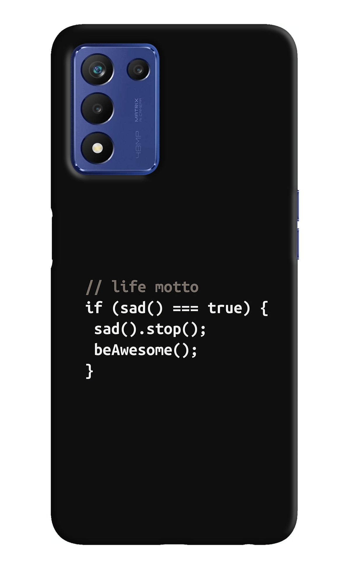 Life Motto Code Realme Narzo 30 Pro 5G Back Cover