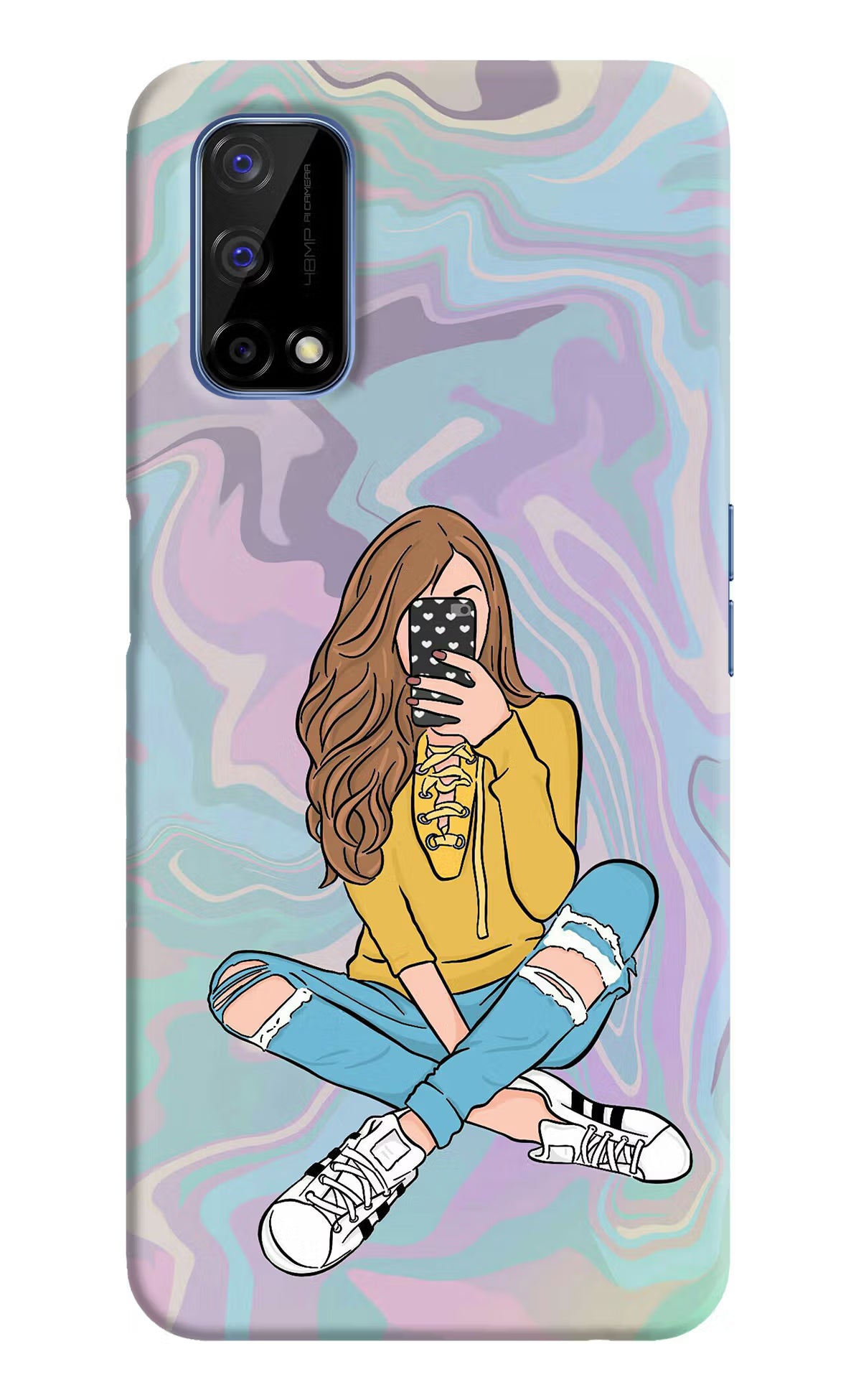 Selfie Girl Realme Narzo 30 Pro 5G Hard Case Back Cover by Casekaro
