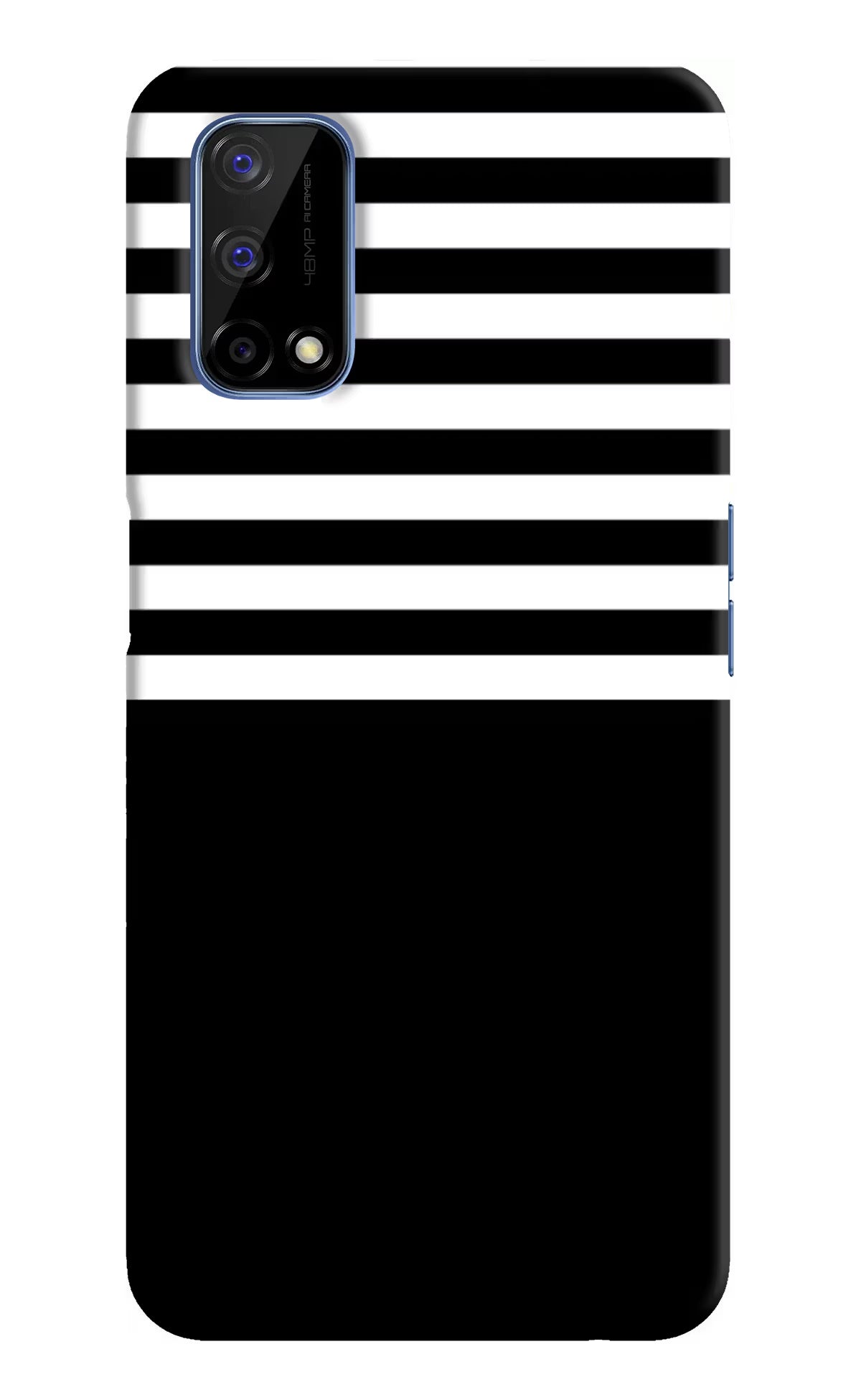 Black and White Print Realme Narzo 30 Pro 5G Hard Case Back Cover by Casekaro