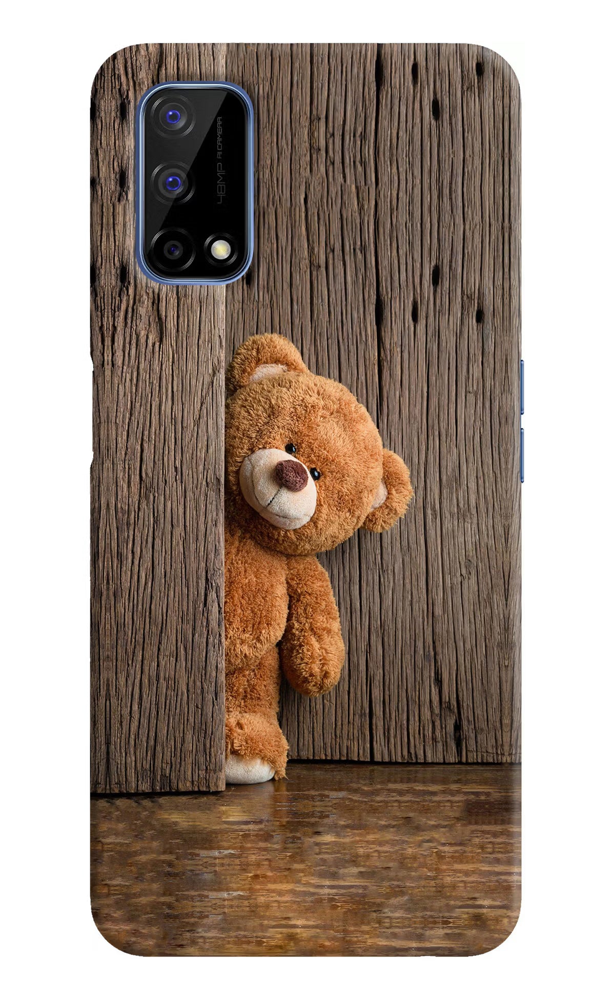 Teddy Wooden Realme Narzo 30 Pro 5G Hard Case Back Cover by Casekaro