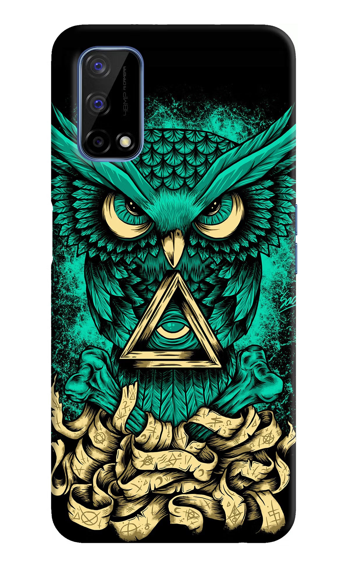 Green Owl Realme Narzo 30 Pro 5G Hard Case Back Cover by Casekaro