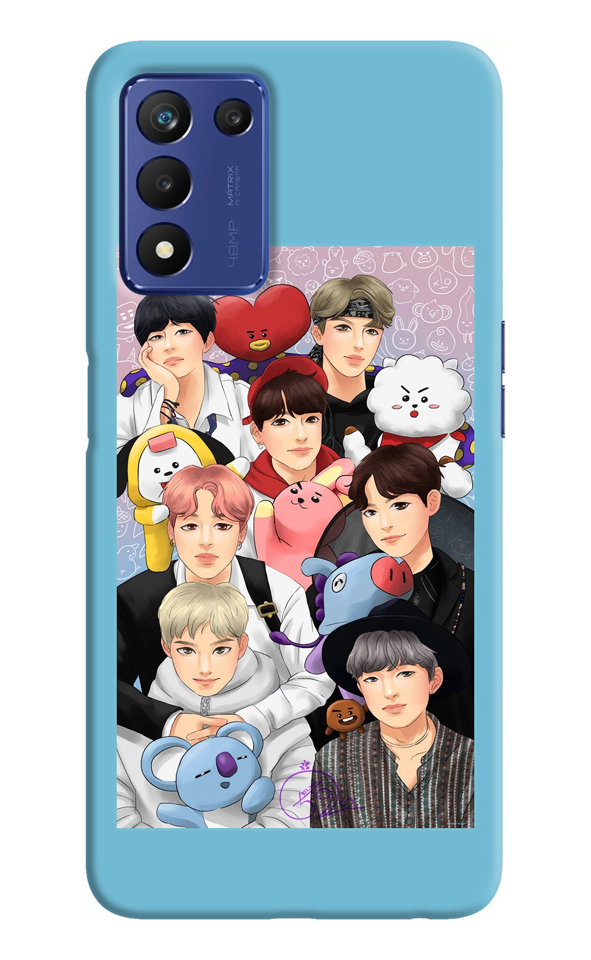 BTS with animals Realme Narzo 30 Pro 5G Back Cover