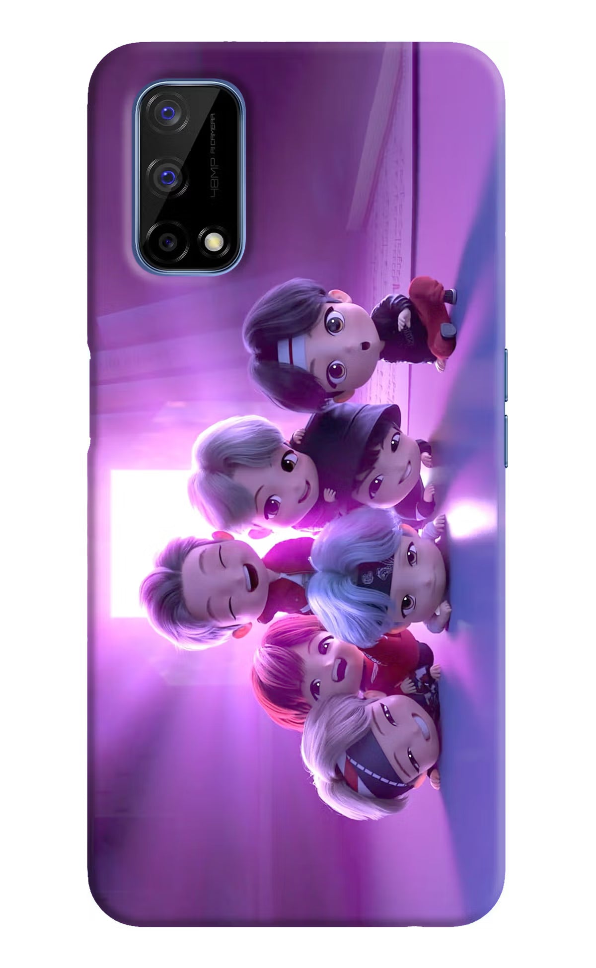 BTS Chibi Realme Narzo 30 Pro 5G Hard Case Back Cover by Casekaro