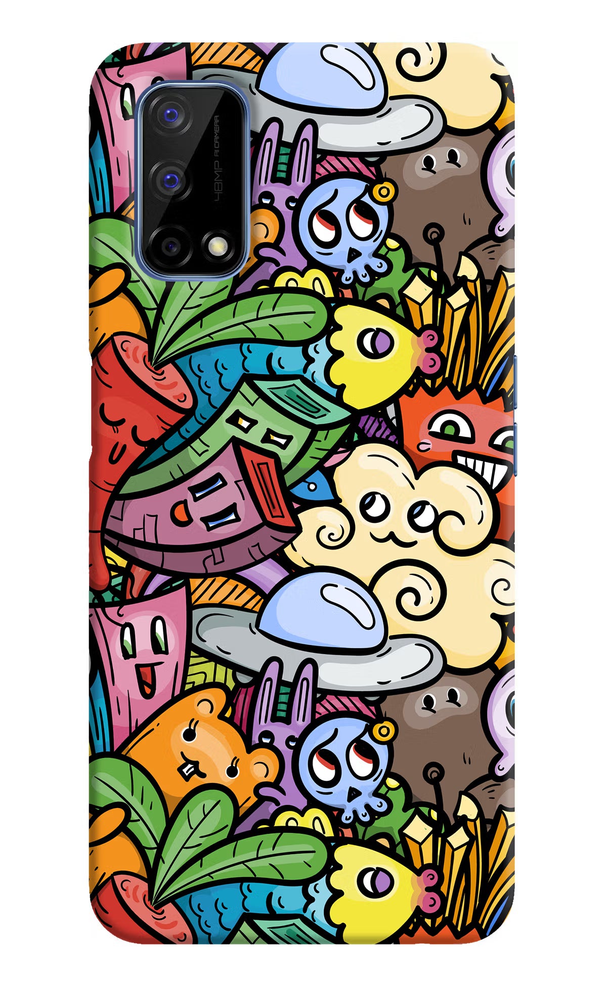 Veggie Doodle Realme Narzo 30 Pro 5G Hard Case Back Cover by Casekaro