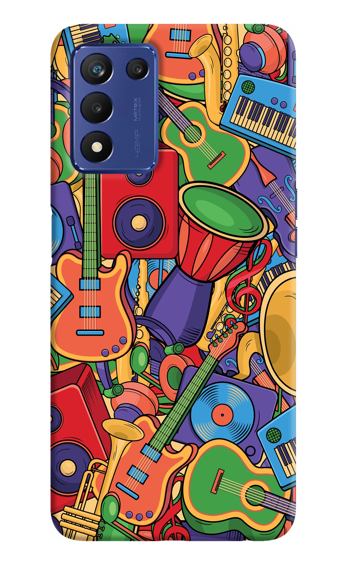 Music Instrument Doodle Realme Narzo 30 Pro 5G Back Cover