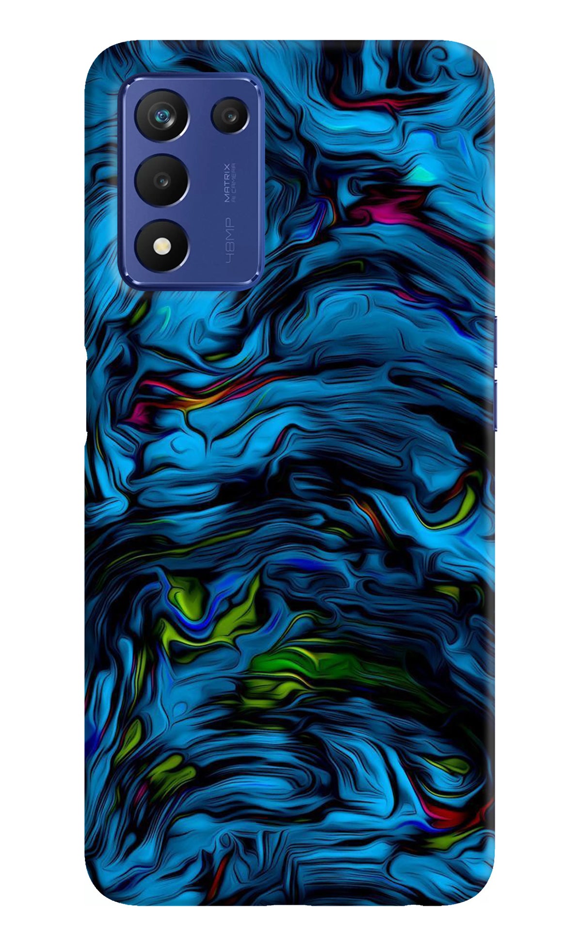 Dark Blue Abstract Realme Narzo 30 Pro 5G Back Cover