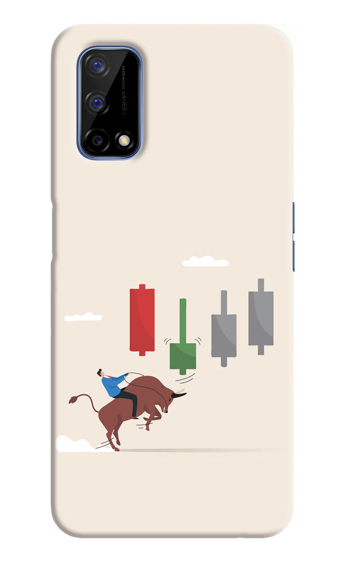 Bull Trading Momentum Realme Narzo 30 Pro 5G Hard Case Back Cover by Casekaro