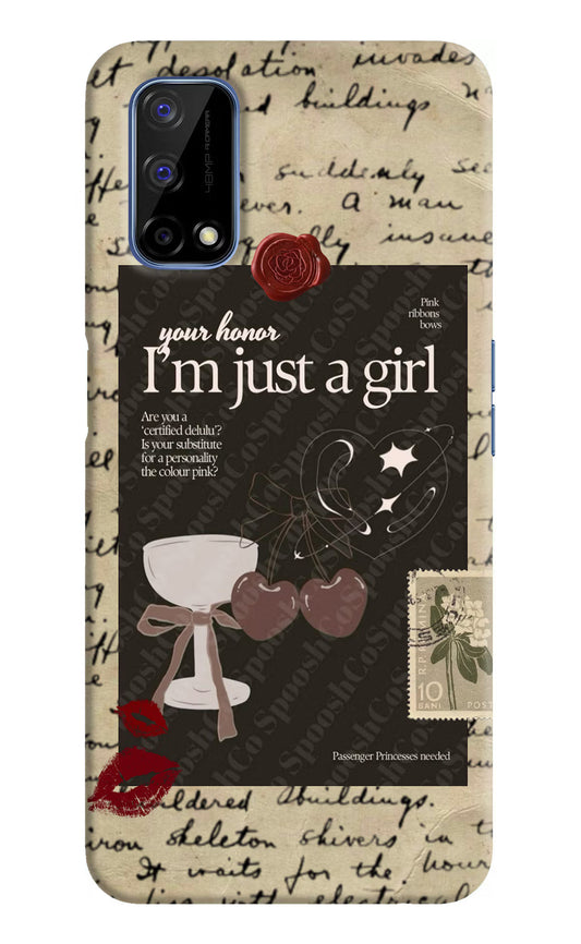 I am just a girl Realme Narzo 30 Pro 5G Hard Case Back Cover by Casekaro