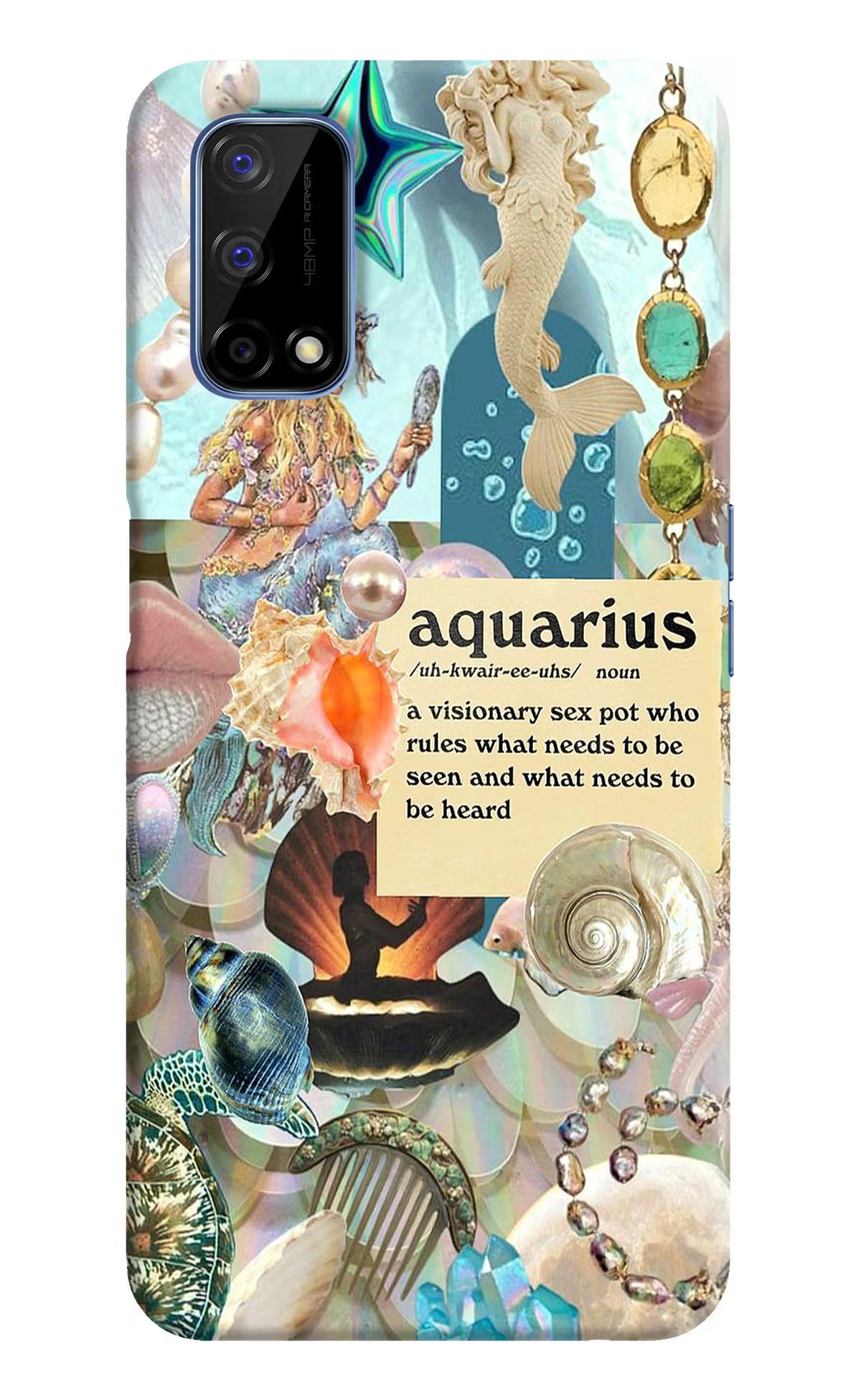 Aquarius Zodiac Realme Narzo 30 Pro 5G Hard Case Back Cover by Casekaro