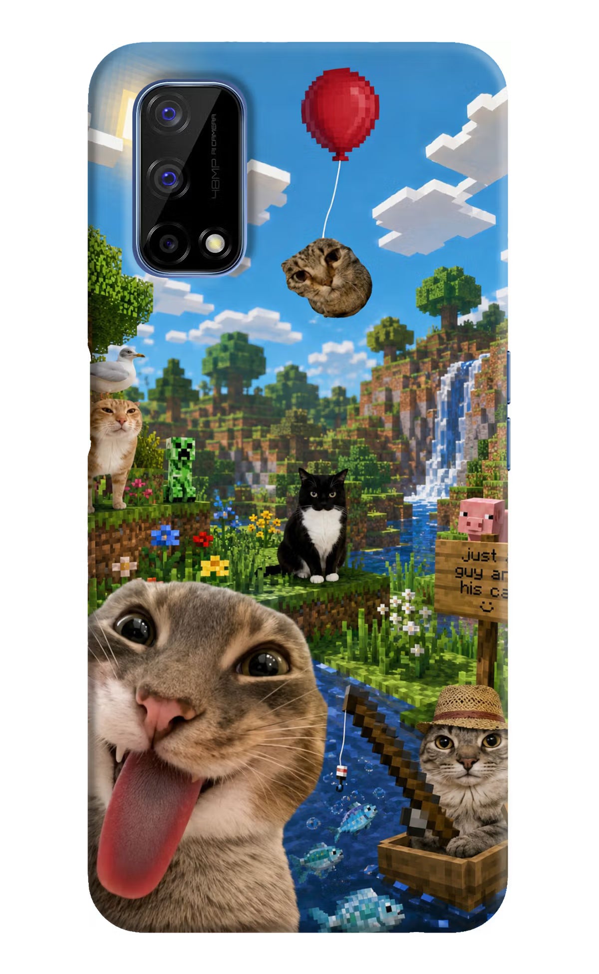 Minecraft Cat Chaos Realme Narzo 30 Pro 5G Back Cover