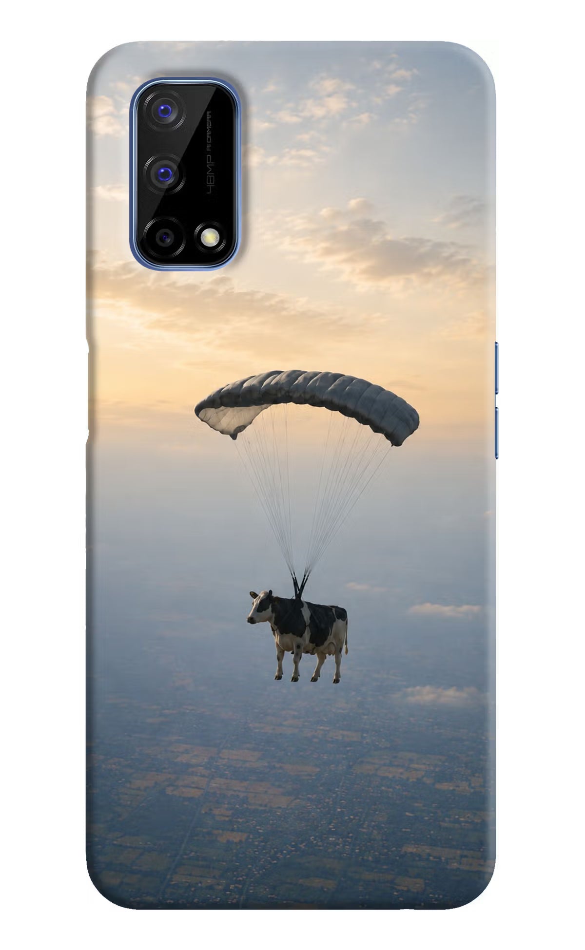 Skydiving Cow Realme Narzo 30 Pro 5G Back Cover