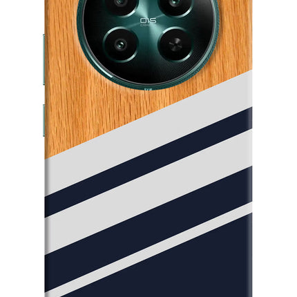 Blue and white wooden Realme Narzo 70 5G/70 Pro 5G Hard Case Back Cover by Casekaro