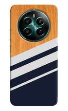 Blue and white wooden Realme Narzo 70 5G/70 Pro 5G Hard Case Back Cover by Casekaro