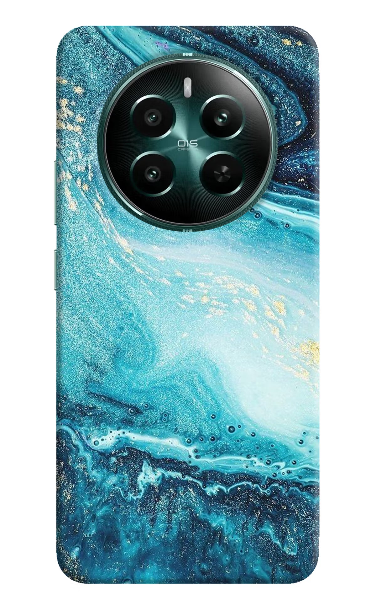 Blue Glitter Marble Realme Narzo 70 5G/70 Pro 5G Hard Case Back Cover by Casekaro