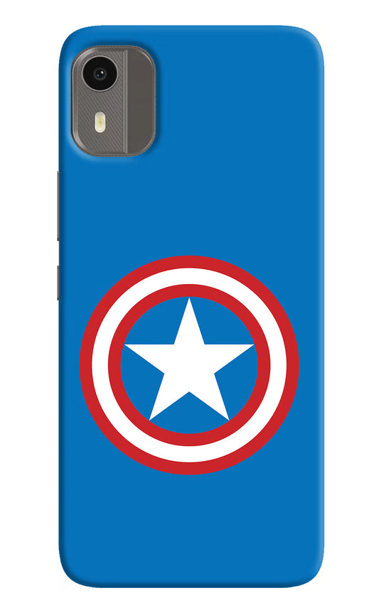 Captain America Logo Nokia C12/C12 Pro Hard Case Back Cover by Casekaro