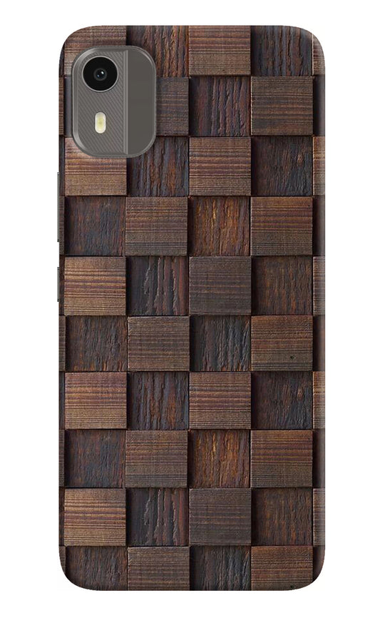 Wooden Cube Design Nokia C12/C12 Pro Back Cover