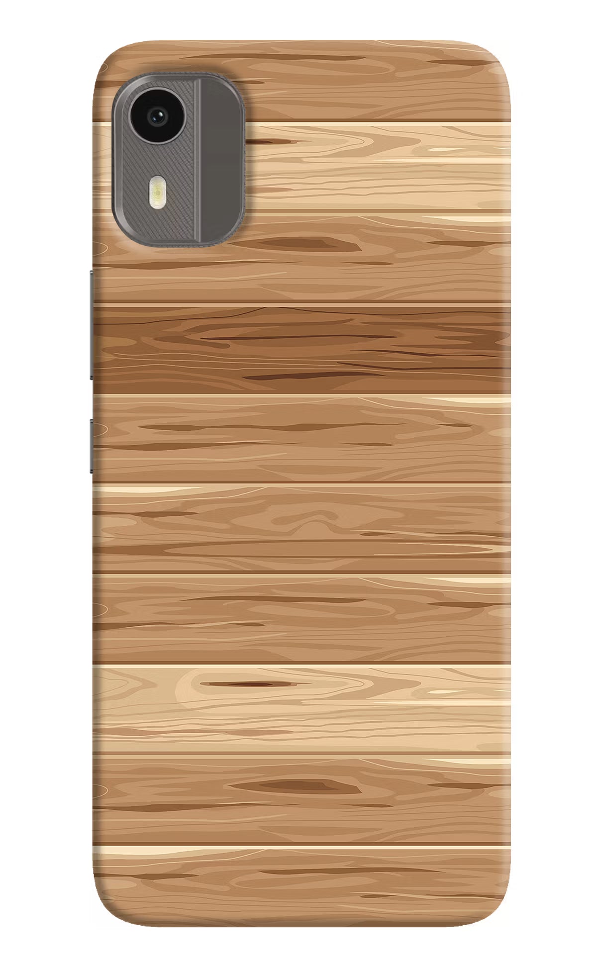 Wooden Vector Nokia C12/C12 Pro Hard Case Back Cover by Casekaro