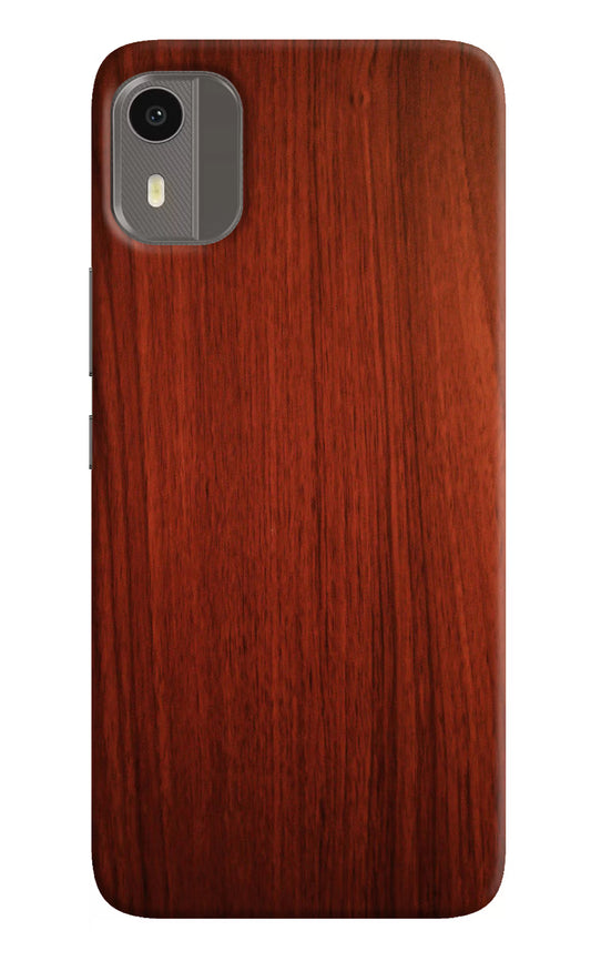 Wooden Plain Pattern Nokia C12/C12 Pro Hard Case Back Cover by Casekaro