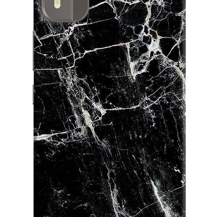 Black Marble Texture Nokia C12/C12 Pro Hard Case Back Cover by Casekaro